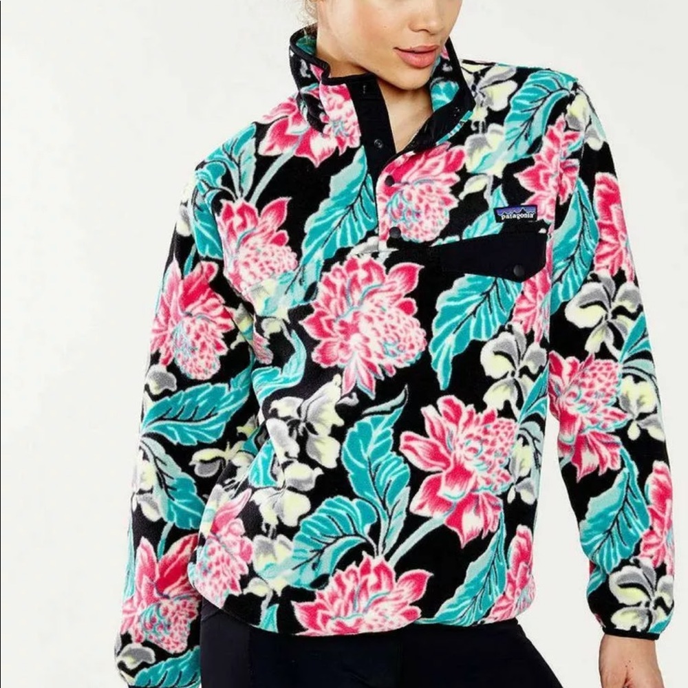 RARE FLORAL PRINT PATAGONIA SYNCHILLA PULLOVER